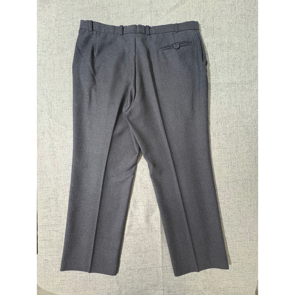 Vtg St Michael Men Pinstripe Suit 42R* 3 Piece Wool Gray Jacket Vest Pant 40x29 - Picture 13 of 16